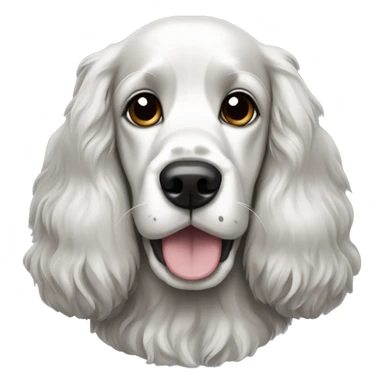 black and white cocker spaniel dog sticker