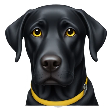 black lab dog with yellow stripes sticker