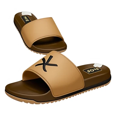 tan colored yeezy slide sandal sticker