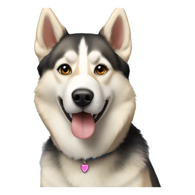 Husky German Sheppard mix with blonde fur sticker