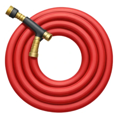 A red Hose – coiled water hose sticker