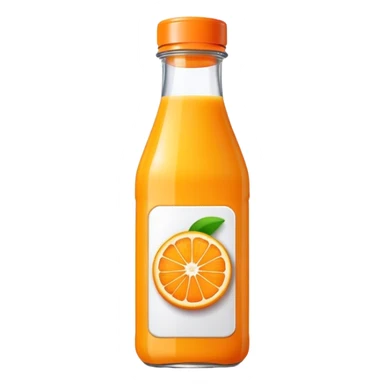 Orange juice bottle sticker