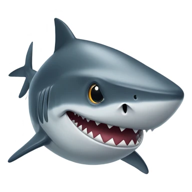 Shark wearing a monocle sticker