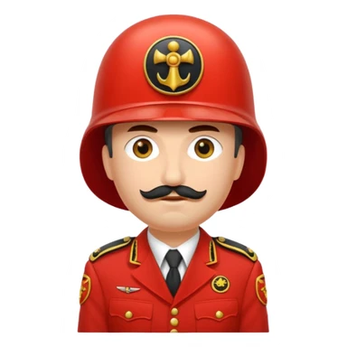 Eine Tomate mit Gesicht, armen, Beinen als Panzerkommandant sticker