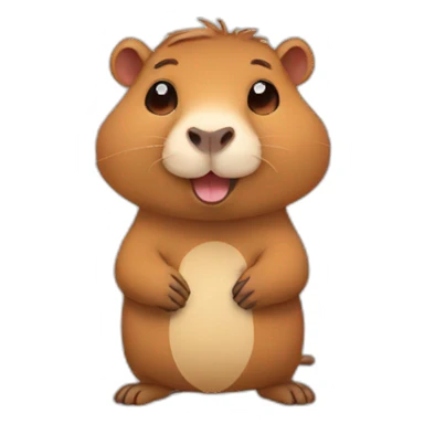 Capybara sending heart sticker