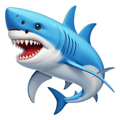 Tiburón con zapatos nike azules sticker