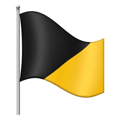 Flag tricolour up to down black yellow and white sticker