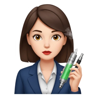 brunette office girl, vape named larisa sticker