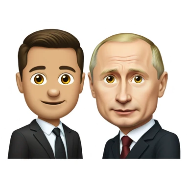 Volodymyr Zelenskyi  and Vladimir Putin  sticker