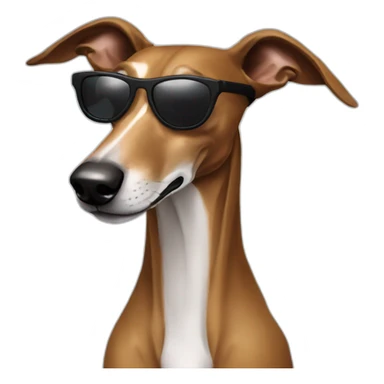 brown galgo with sunglasses sticker