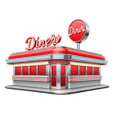 1950s diner exterior sticker