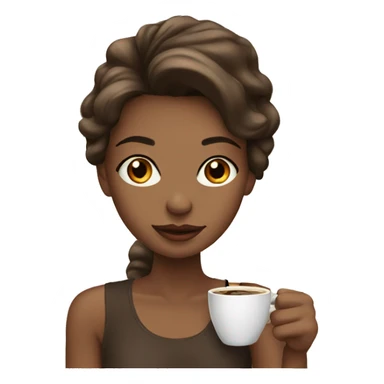 Pretty girl drinking coffee  sticker