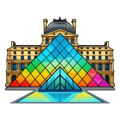 I want a graffiti style Louvre museum sticker. sticker