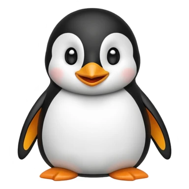 “iphone emoji” style penguin laughing sticker