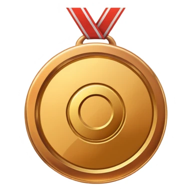 gold medal with no engraved on it sticker