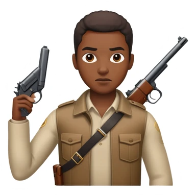 black person with gun sticker