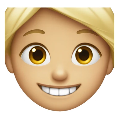 happy girl boy showing teeth sticker