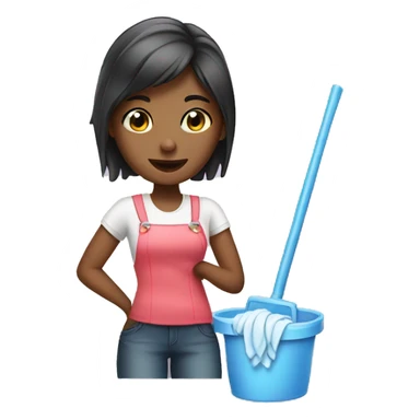 a girl who cleans herself  sticker