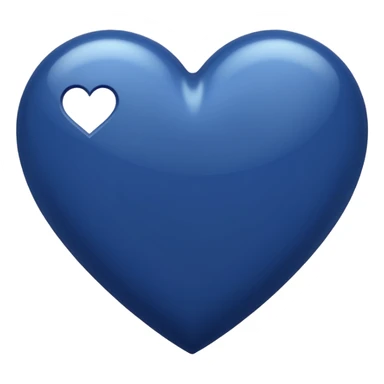 Navy blue heart emoji sticker