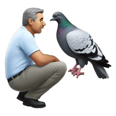 Pigeon pooping on man sticker