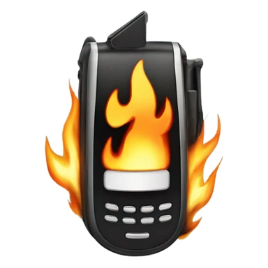 Walkie talkie on fire sticker