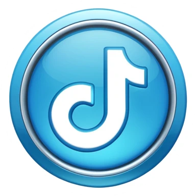 Crea la verificación de tik tok  con un bien de color celeste sticker