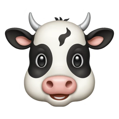 retro cow emoji  sticker