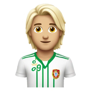 portugal white fan boy wit straight hair cute sticker