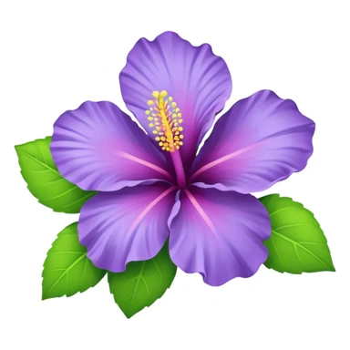 Change the lilac hibiscus flower to blue and lime green colors, keep the emoji style, with no background. sticker