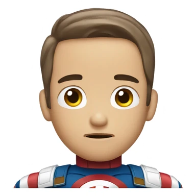 captain america thinking with hand on chin sticker