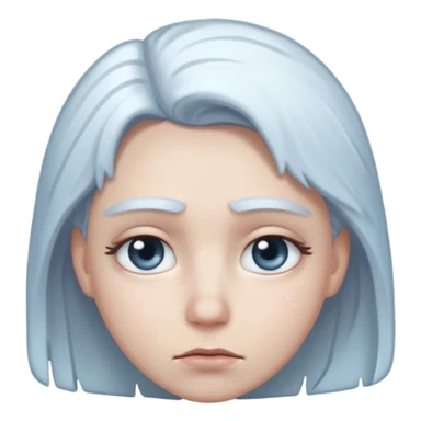 Frozen icy sad face sticker