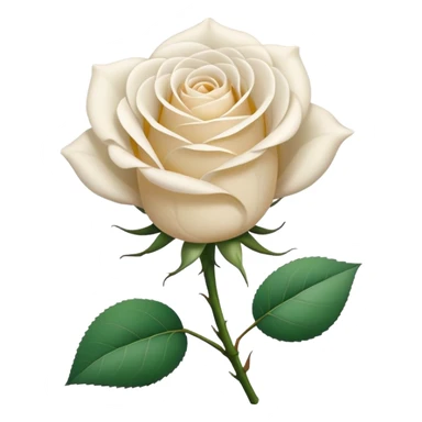 white rose, without green leaves, just flower sticker