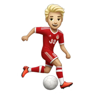ajax player kicking blonde sticker