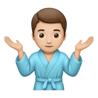 Create a man in bathrobe  sticker
