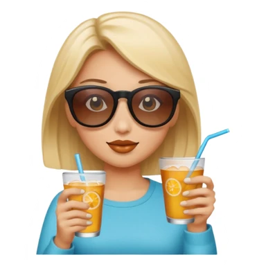 Hazme Ami con gafas de sol tomándome algo  sticker