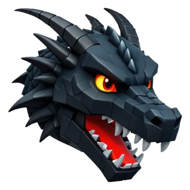 Minecraft black dragon head sticker