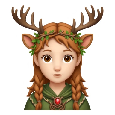 Cute Druid human like fawn sticker