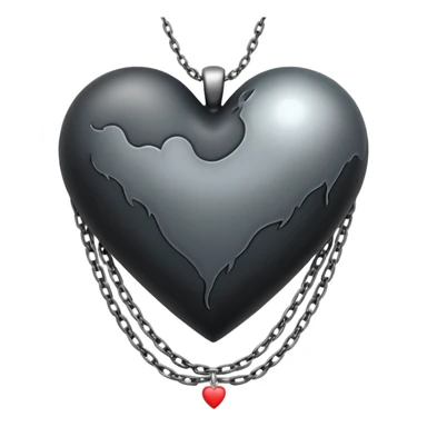 heart with black fog and silver chains sticker