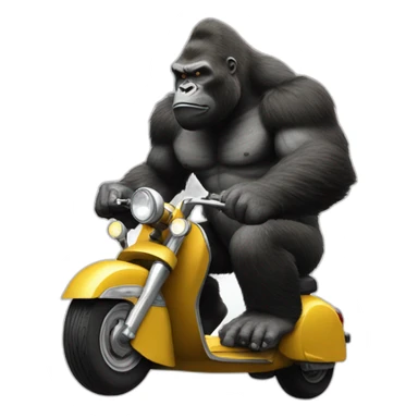 kingkong en scooter sticker