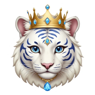 ESO Female white tiger khajiit leader of the umbral rose, blue eyes, blue 'third eye' gem, something symbolizing leadership ruling  sticker