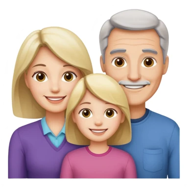 Familia : papá , mamá , hija mayor , hija menor. sticker