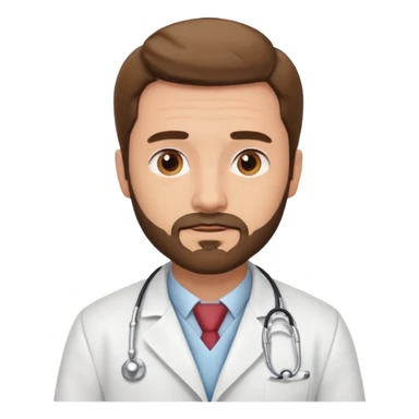 Male doctor little beard sticker