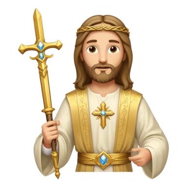 Holy gold sword of Jesus Christ sticker