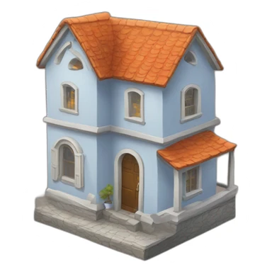 house but the emoji should be placed within a generated image of heaven sticker