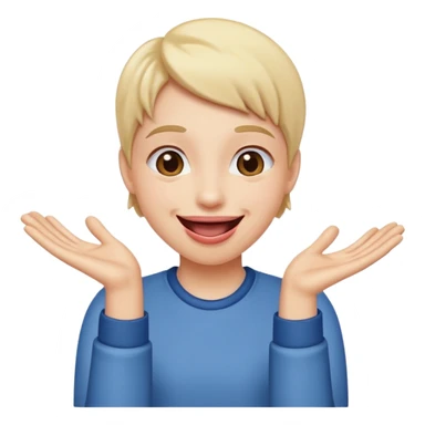 Toung out hands to side sticker