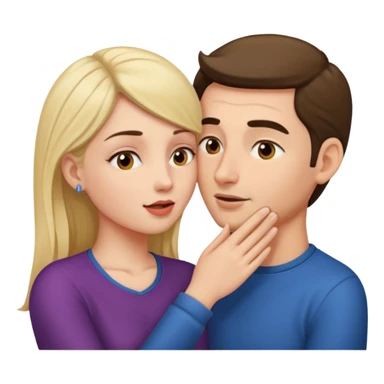 homme qui parle à l'oreille de la femme sticker