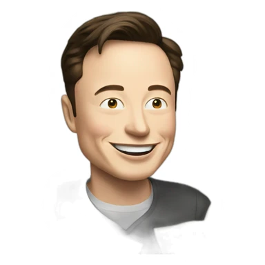 elon musk happy with money sticker