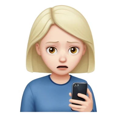 A person scared of technology (technophobe) sticker