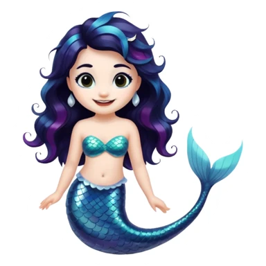 panda mermaid sticker