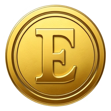 Currency crypto money symbol for the money "Fcoins" letter F sticker